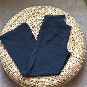 Athleta gray capris  with loose slit hem size xs